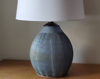 Handcrafted Ceramic Lamp | Round | Blues | 1C