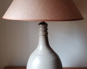 Ceramic Table Lamp | Rib Top Bottle | Fieldmouse | 2C