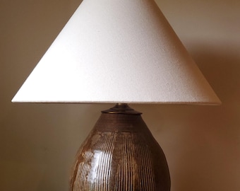 Handcrafted Table Lamp | Textured Oval | Sienna