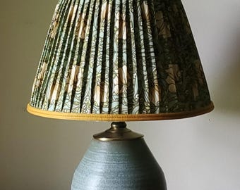 Handcrafted Small Lamp | Round | Blue Green