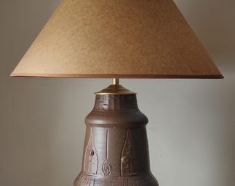 Handcrafted Table Lamp | Strega Nona Series | Brown