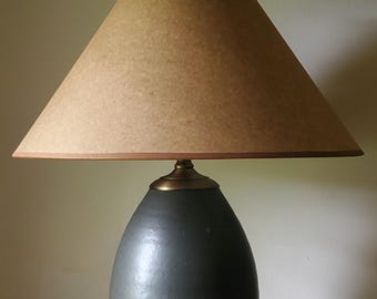 Handcrafted Table Lamp | Oval | Ash Drip