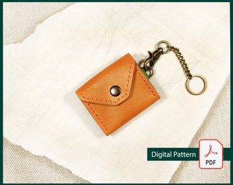 DIY Leather Coin Pouch Pattern – Digital PDF Template for Handmade Wallet, Coin Purse, Snap Pouch, Small Leather Bag & Leathercraft Sewing