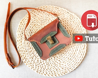 Small Leather Bag Pattern PDF: DIY Crossbody & Shoulder Bag (A4 Digital Download)