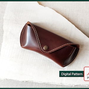Modello fai da te per custodia occhiali da sole in pelle – Modello PDF digitale per custodia occhiali, accessori in pelle fatti a mano e progetto di artigianato