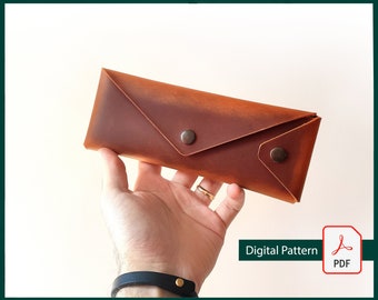 Leather Pencil Case Pattern: No-Sew Origami Style (PDF Pattern)