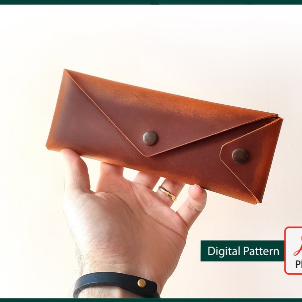 Leather Pattern - Pencil Case Pattern - Printable PDF - Origami - DIY - Easy to make - Kitfoxleather