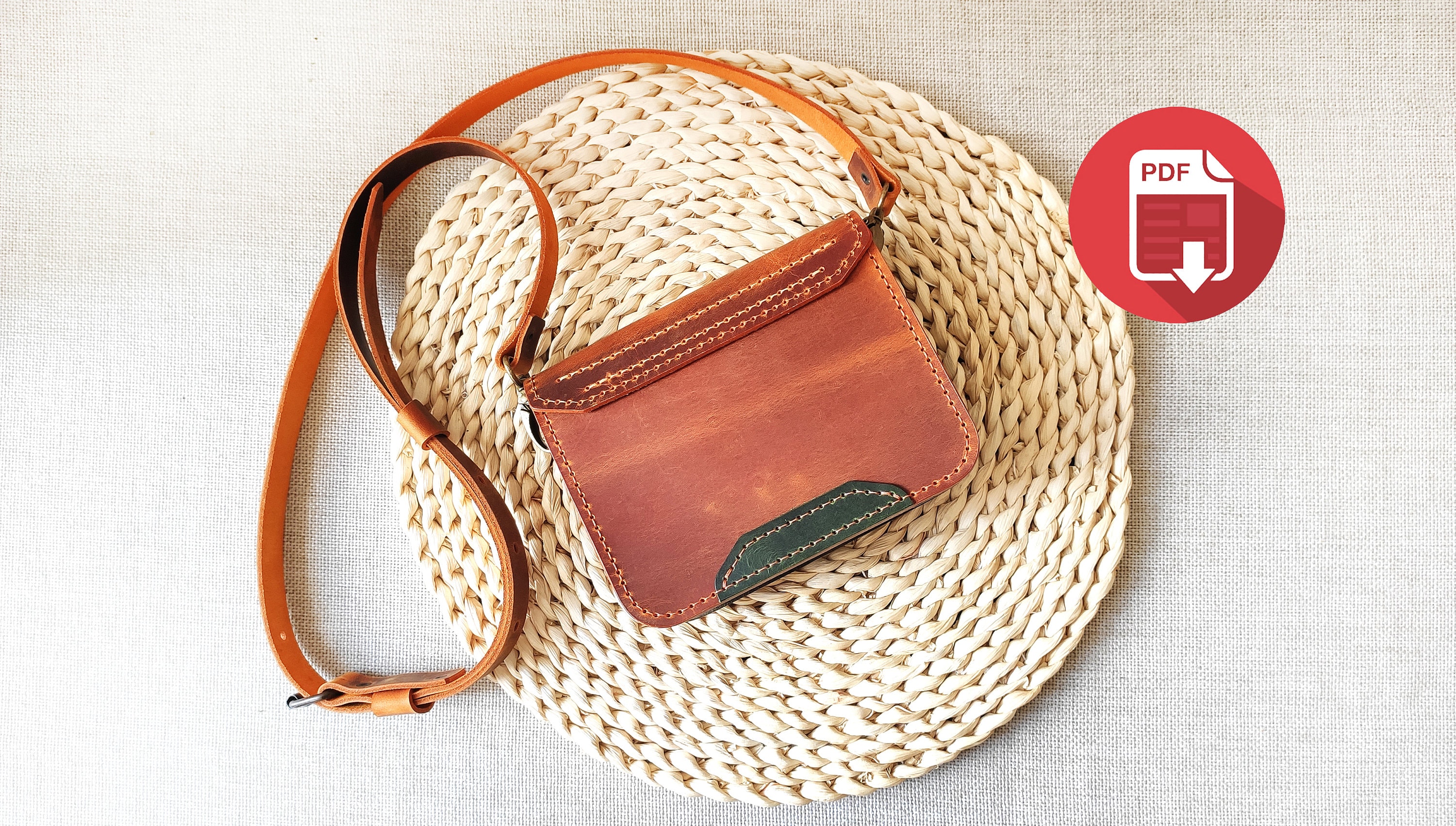 Small Leather Bag Pattern PDF: DIY Crossbody & Shoulder Bag (A4 Digital ...