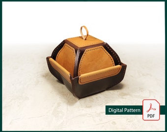 DIY Leather Tray & Jewelry Box Pattern – Digital PDF Template for Handmade Organizer, Storage Box, Leathercraft Sewing