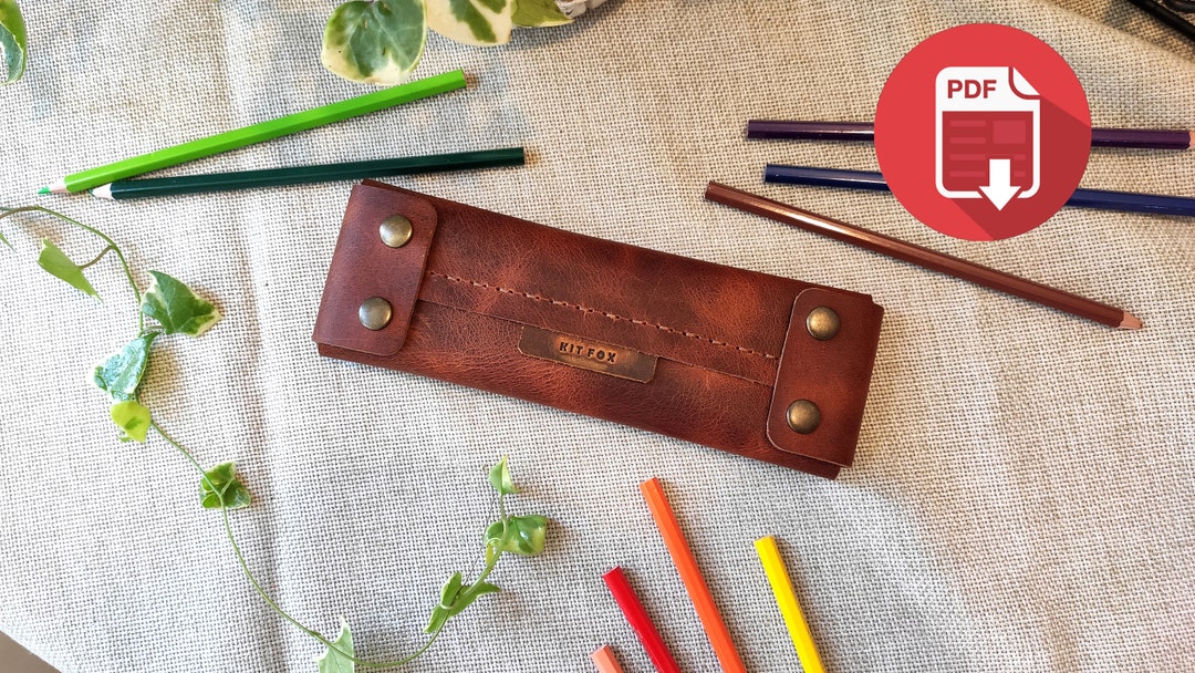 Pencil Case Pattern PDF Printable DIY Leather Case for Pencils - Etsy