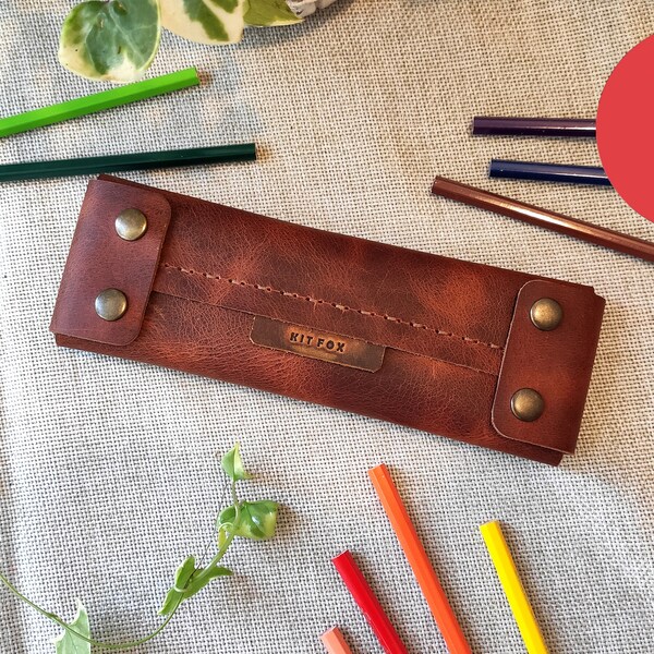 Pencil Case Pattern Leather Etsy