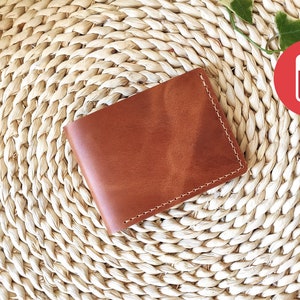 Patrón de billetera plegable de cuero DIY: plantilla digital en PDF para billetera clásica, descarga instantánea