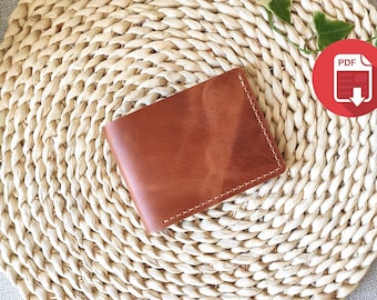 DIY Leather Bifold Wallet Pattern – Digital PDF Template for Classic Wallet, Instant Download