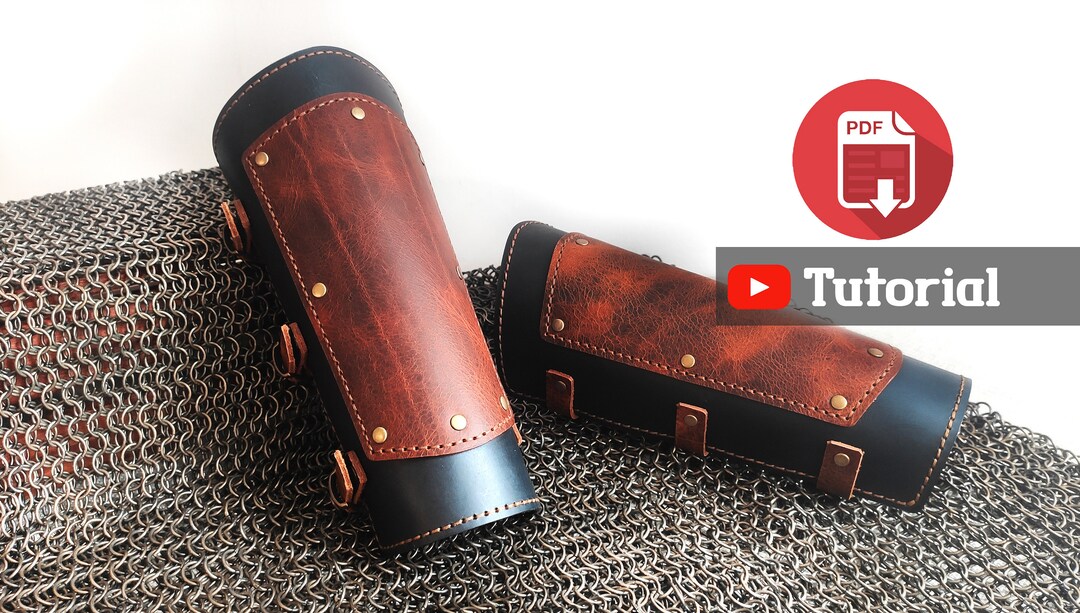 Leather Pattern PDF Leather Bracers Pattern Leather Vambrace Leather ...