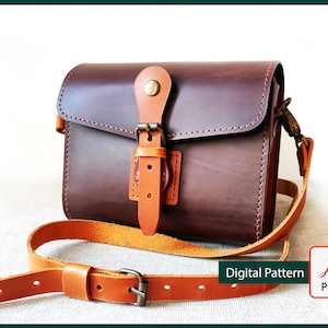 Leather Bag Pattern - PDF Pattern - Leather Bag - Shoulder Bag - Crossbody Bag Pattern - Digital download - Kitfoxleather