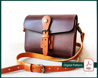 Leather Bag Pattern - PDF Pattern - Leather Bag - Shoulder Bag - Crossbody Bag Pattern - Digital download - Kitfoxleather