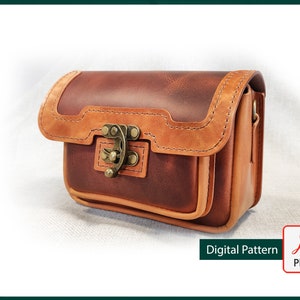 DIY Leather Crossbody Bag Pattern: Small Shoulder Bag (Digital PDF Template)