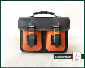 Leather Crossbody Bag Pattern: DIY Shoulder Bag PDF Template