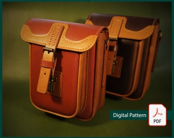 Leather Crossbody Bag Pattern: Small Ladies Bag DIY (PDF)