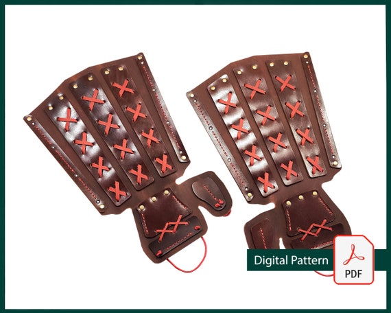 Leather Pattern PDF / Samurai Armor / Bracers / Vabraces / Learher Arm  Guards / LARP Cosplay / Samurai Bracers / Kitfoxleather / Kitfox 