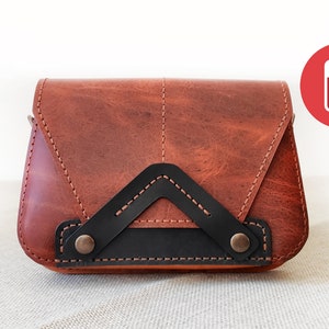 Patrón Bolso Pequeño de Piel - Patrón Bolso Bandolera Pequeño - Bolso Pequeño de Piel - Descarga Digital PDF