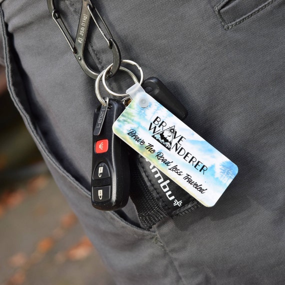 Personalized Keychain Custom Keychain Business Keychain Etsy