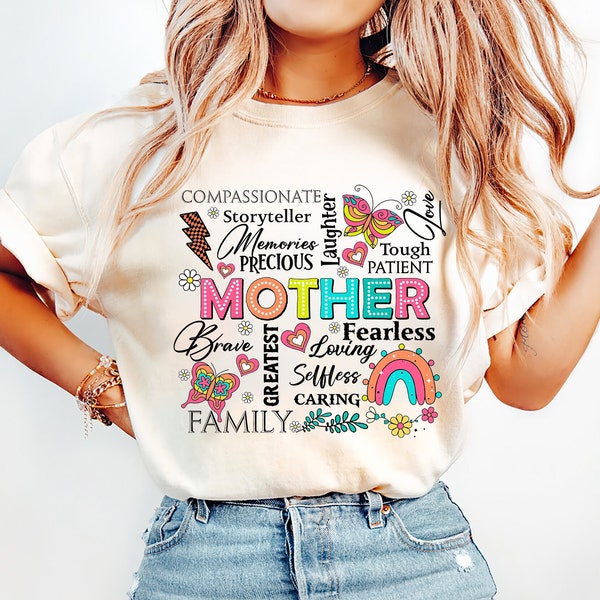 Retro Mother PNG, She is Mom Png, Blessed Mom Png, Mom Shirt, Mom Life Png, Mother's Day Png, Mom Png, Gift for Mom, Retro Mama Quotes