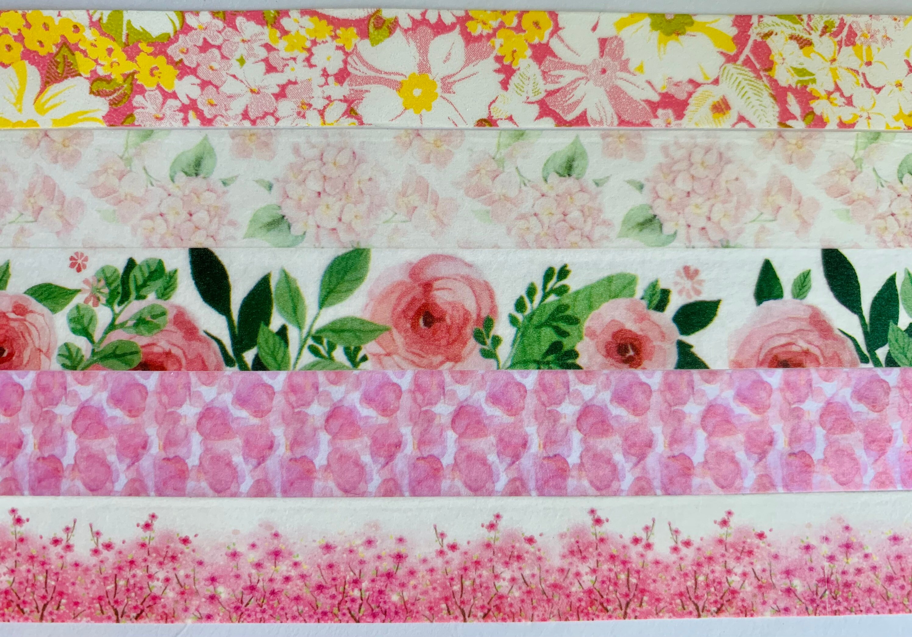Vintage Roses Floral Pink Flowers Washi Tape SAMPLE | Etsy