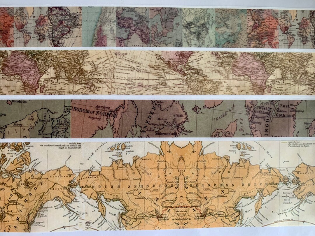 World, Map, Maps, Travel, Adventure, Washi Tape SAMPLE - Etsy