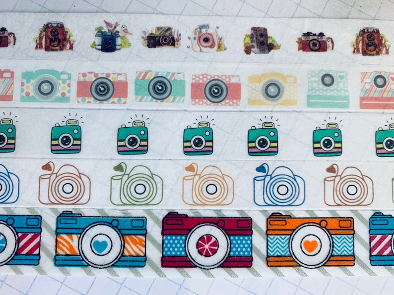 poloroid Cameras washi tape samples retro instax