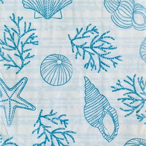 Sea life, Coral, shell, nautilus, starfish, concha, decoupage, paper napkin