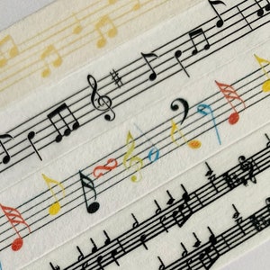 Sheet music, music manuscript, music notes, music paper, washi tape SAMPLE