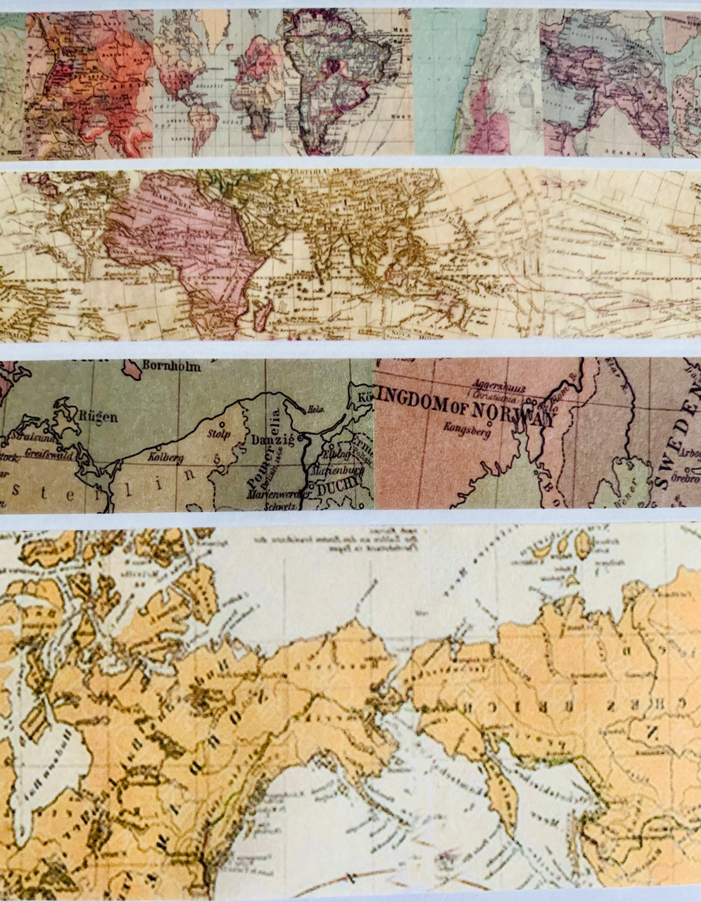 World Map Maps Travel Adventure Washi Tape SAMPLE - Etsy