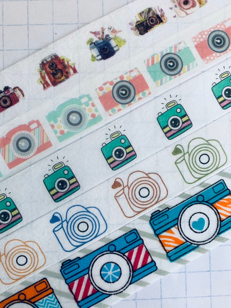 poloroid Cameras washi tape samples retro instax