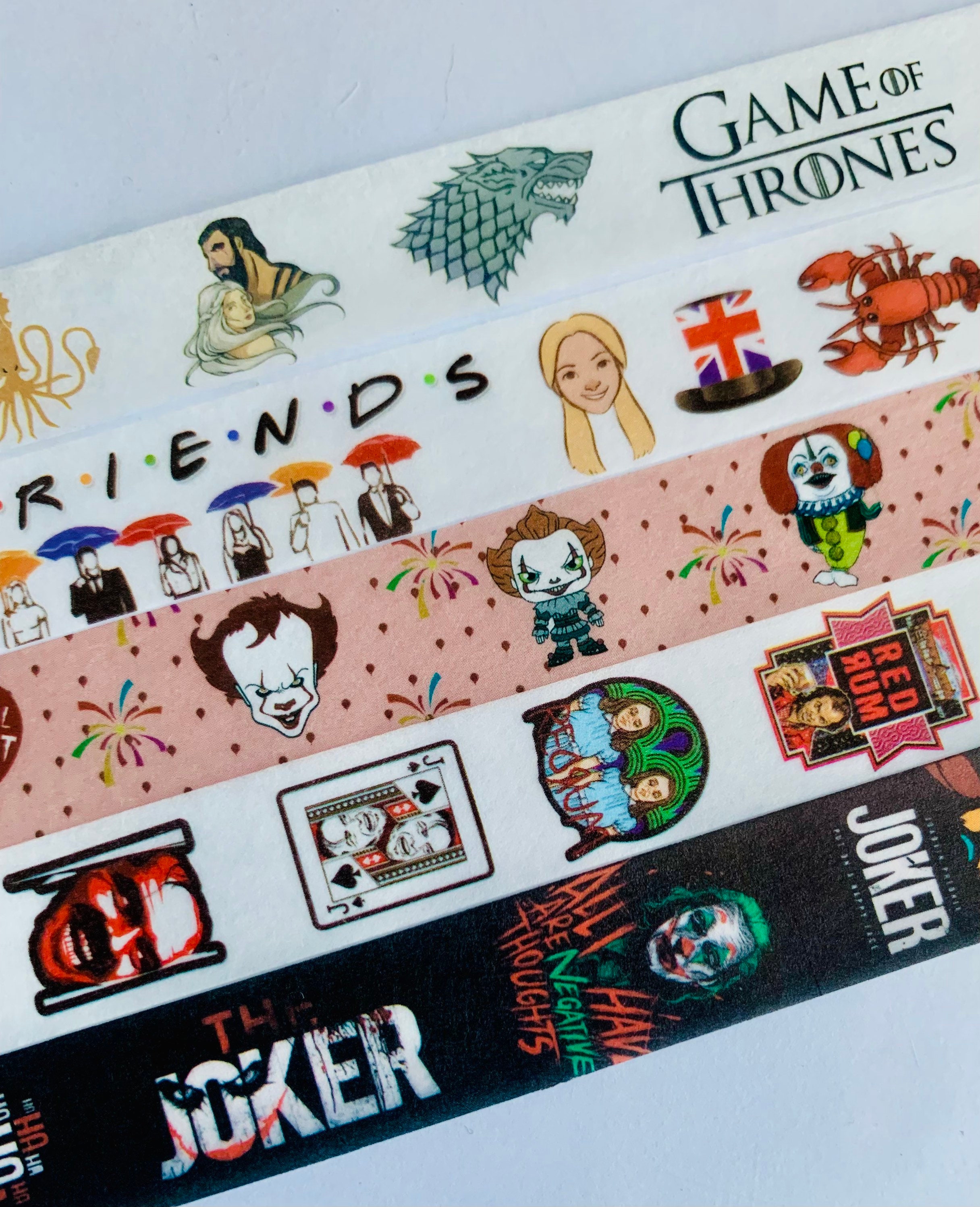 Game of Thrones, Friends, Stephen King, It, The Shining, The Joker, ,…