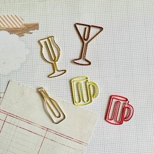 Martini, happy hour, wine, glass, goblet, beer, mug, wedding, cheers, celebrate, Graduation, Happy New Year, paperclip, book, page, marker,