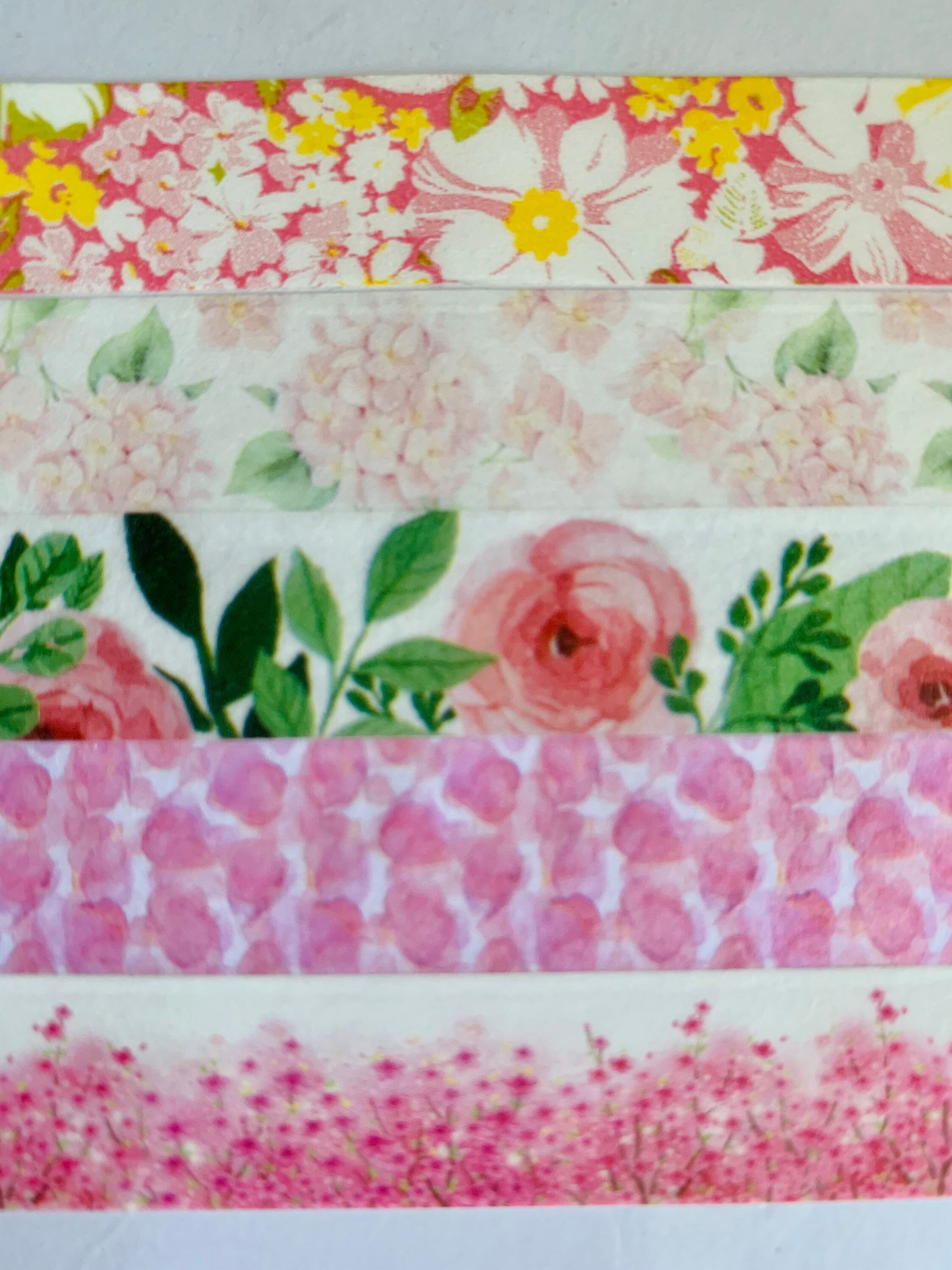 Vintage Roses Floral Pink Flowers Washi Tape SAMPLE | Etsy