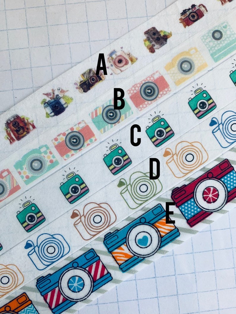 poloroid Cameras washi tape samples retro instax