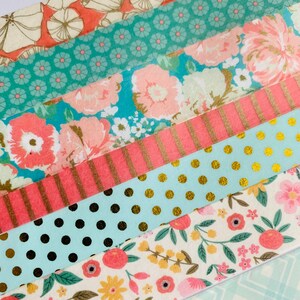 Floral, gold foil, dots, stripes, lattice, garden, washi tape, SAMPLES