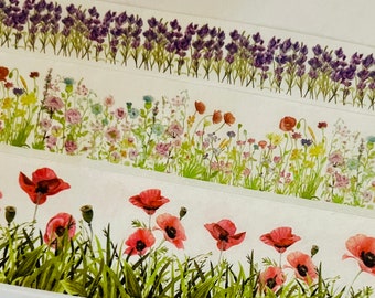 Snap Dragons, poppy’s, wild flowers, flowers, floral, Indian paintbrush, washi tape, SAMPLES