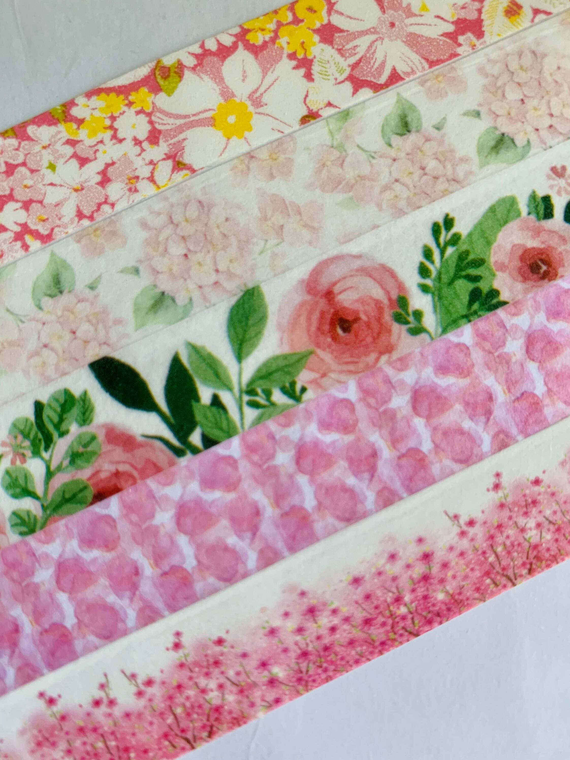Vintage Roses Floral Pink Flowers Washi Tape SAMPLE Etsy