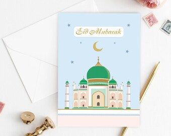 Digital Eid Card, Eid Mubarak Card, Print at Home, Digital Download, Greeting Cards