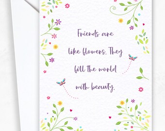 Uplifting Friendship Greeting Card- Friendship gift- Uplifting Quote