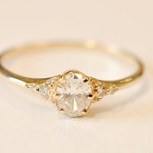 Diamond Engagement Ring, Oval Cut Engagement Ring, Anniversary Ring, 14K White Gold Ring, 14K Gold Ring, 14K White Gold, 14K