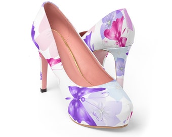 Butterfly High Heels Shoes WomenS Platform Heels