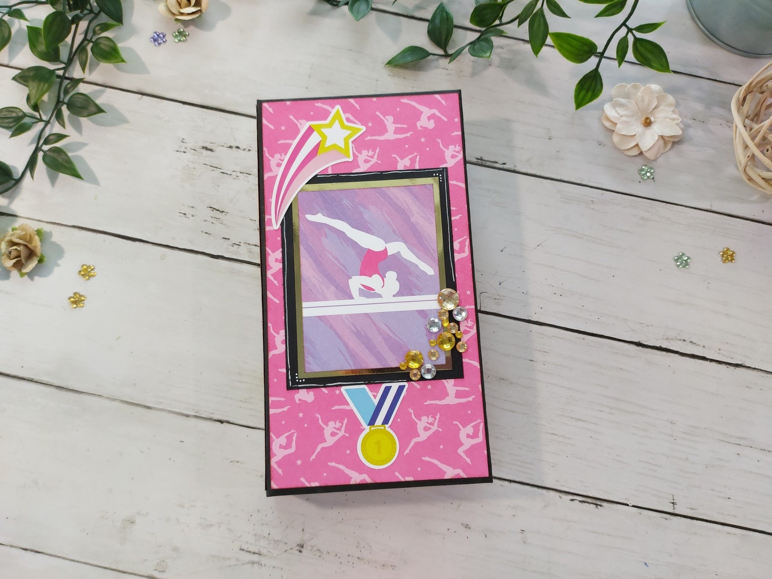 Photo Album Scrapbooking Style Gymnastics Theme Personalized Gift Etsy