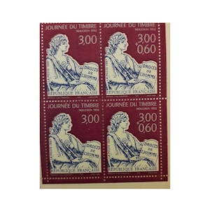 Sellos Declaración de los Derechos Humanos, creados en 1902, reproducciones, filatelia, correspondencia, scrapbooking, vintage francés 1977