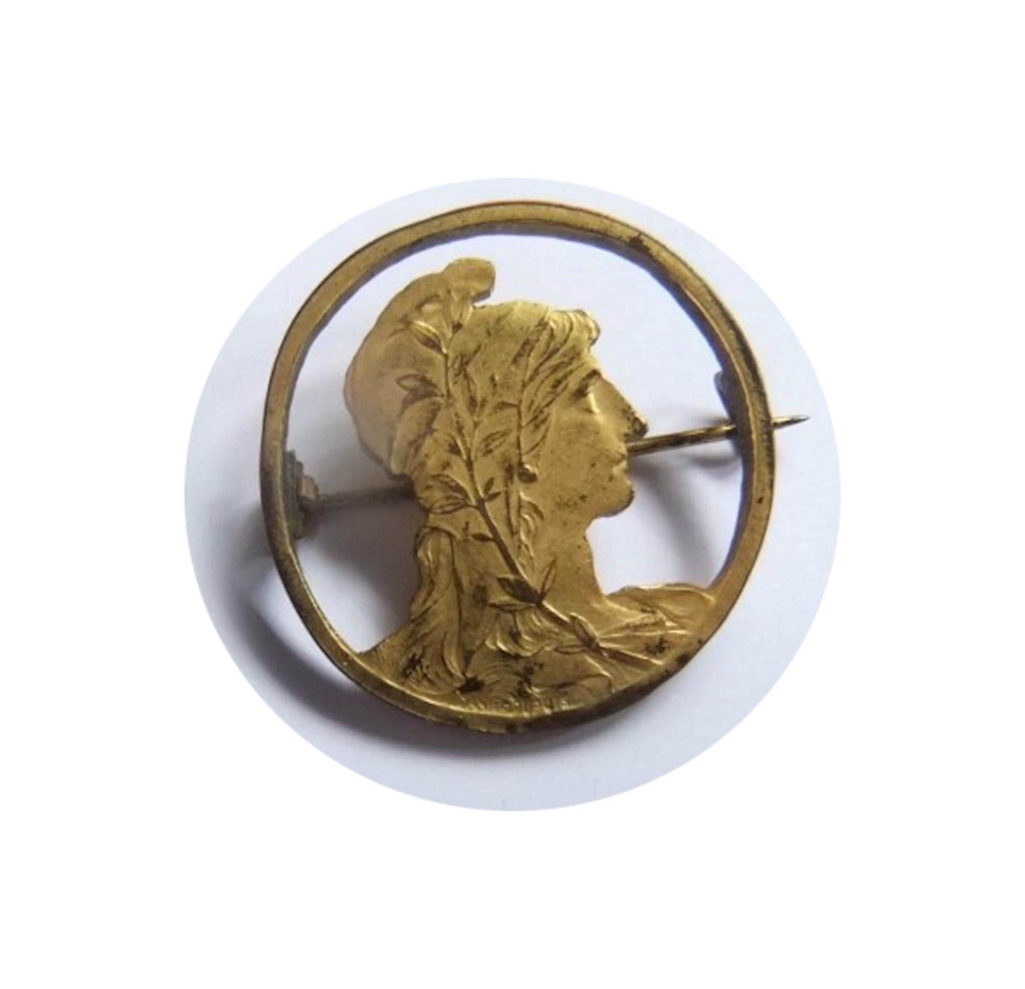 Broche ancienne 19e siècle perles fines et diamants