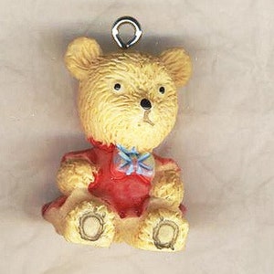 Pendentifs ourson, Teddy Bear à noeud papillon, 3 couleurs au choix, bijou pour enfant ou porte-clef kawaï image 2