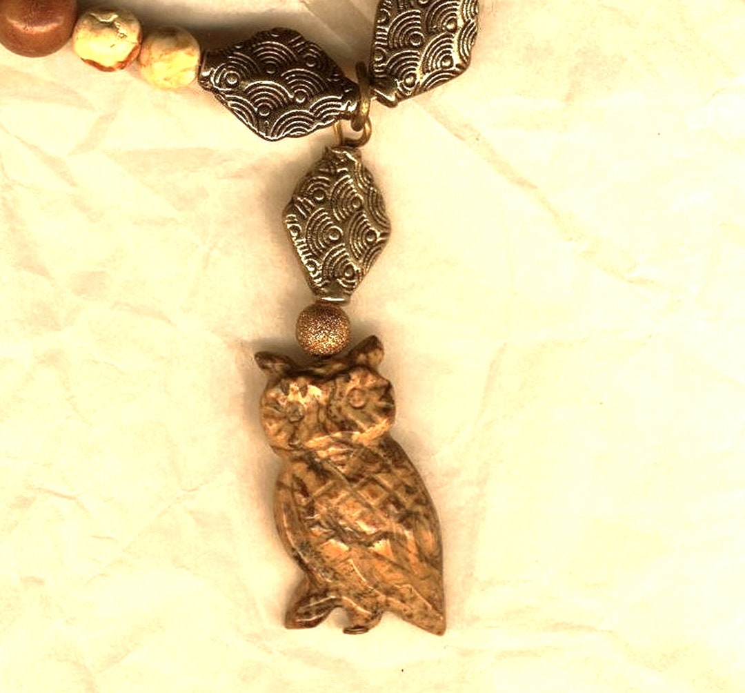 Collier Ethnique Créateur La Tribu Rigaux - Bronze, Verre Et Agate - Fait Main - Occasion